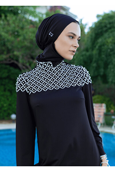 Mayovera Hijab Swimsuit - Pearl Embroidered