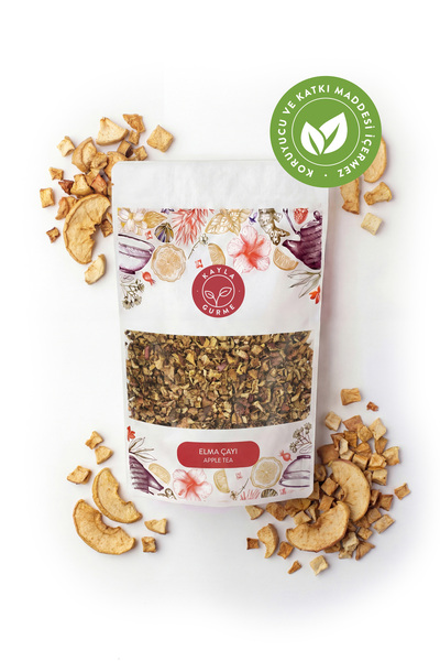 Kayla Gurme Elma Çayı - Katkısız Koruyucusuz Kurutulmuş Elma Çayı - Demleme E...
