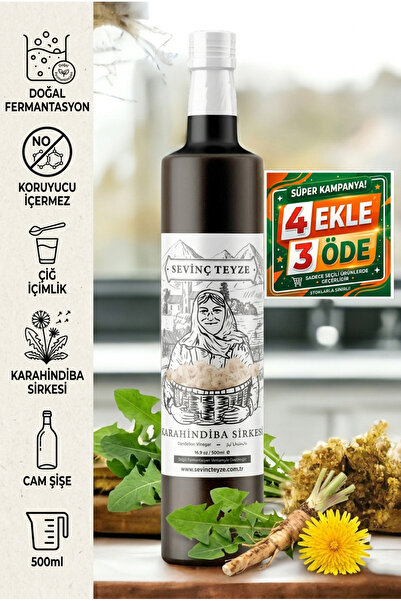 Sevinç Teyze Doğal Fermantasyon Karahindiba Kökü Sirkesi 500ml (NATURAL FERME...