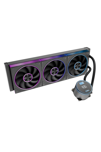DRAGOS FrostBite V2 Dijital Isı Göstergeli ARGB 360mm Siyah İşlemci Sıvı Soğu...