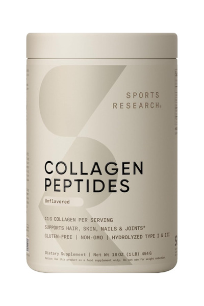 Sports Research Collagen Peptides - Hydrolyzed Type 1 & 3 Collagen Protein fo...