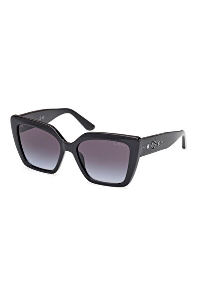 Guess Women's Sunglasses GU00162 01B, Plastic, Black, 55 mm