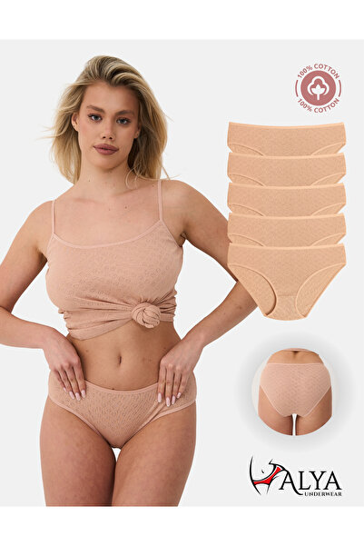 ALYA UNDERWEAR 100% бавовняні жіночі трусики з нормальною висотою талії, з жа...