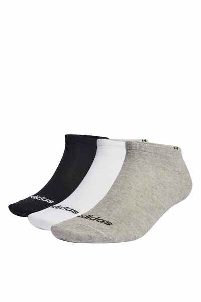 adidas Thin Linear Bileksiz Çorap - 3 Çift