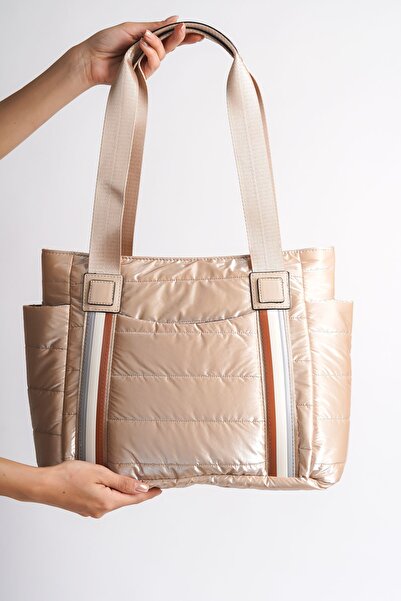 MARSEDO Veneto Γυναικείο ύφασμα αλεξίπτωτου με λεπτομέρεια ρίγας Φουσκωτό Καθ...