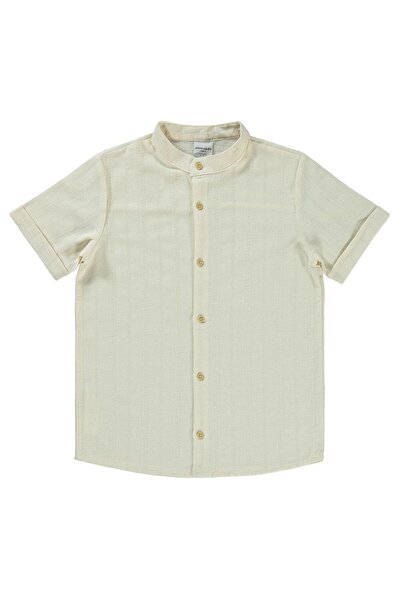 Pierre Cardin Kendinden Çizgi Patterned 10-12 Years Old Shirt - White 10-11 Y...