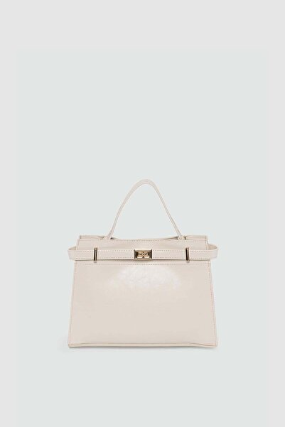 Shule Bags حقيبة يد وحقيبة كروس بلزي بلون كريمي