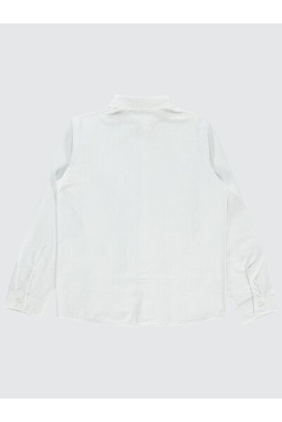 Civil Boys Sail Embroidered Shirt for 10-13 Years Old - White 13-14 Years Old