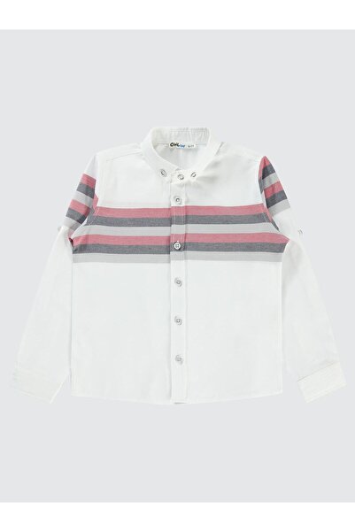 Civil Boys Cămașă cu dungi pentru copii de 10-13 ani - Roșu