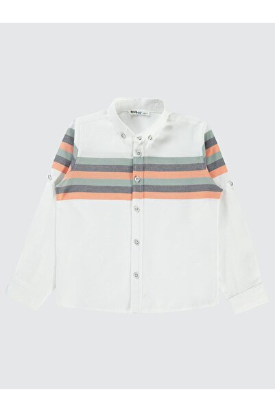 Civil Boys Ριγέ πουκάμισο για ηλικίες 10-13 ετών - Χακί