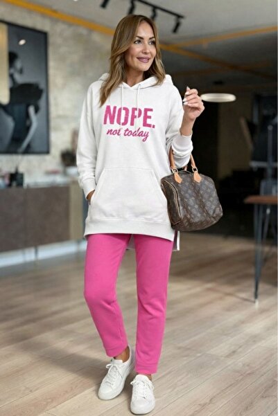 Generic Brand    Women's Long Sleeve Hooded Lace up Viscose Two Thread Sweat