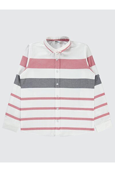 Civil Boys Cămașă cu dungi pentru copii de 10-13 ani - Roșu
