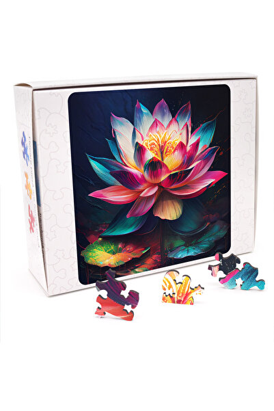 WoodMix Puzzles Puzzle din lemn cu flori - Nufăr - 200 piese - 30 x 30 cm