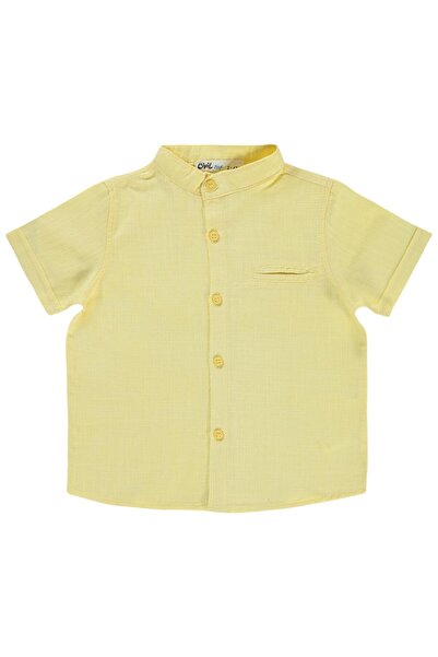Civil Boys Sailboat Embroidered Shirt for 2-5 Years Old - Yellow 2-3 Years Old