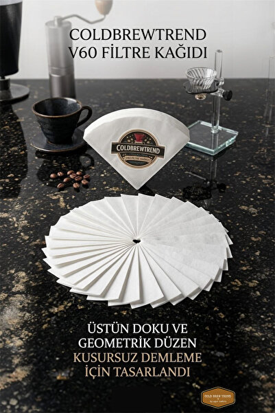 COLD BREW TREND by uğur cadırcı V60 Kahve Filtre Kağıdı 02 Numara 100 Adet - ...