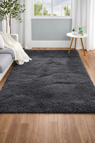 KEVLİNE Yumuşak Dokulu Tüylü  Makinede Yıkanabilir Kaymaz Taban Peluş Halı