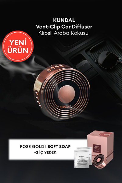 Kundal Klipsli Araba Kokusu Rose Gold (Soft Soap) KUNDAL Vent-Clip Car Diffus...