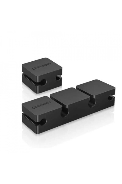 Ugreen Desk Cable Organizer (70585), 1+3 Mounts - Black