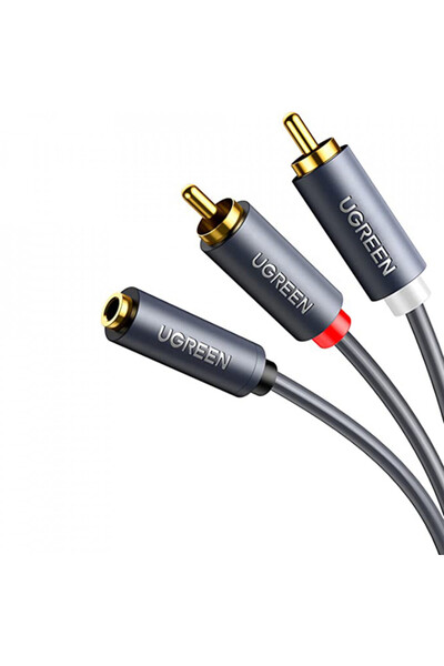 Ugreen Cablu audio (10588), prelungitor Jack 3.5mm la 2x RCA mascul cu conect...