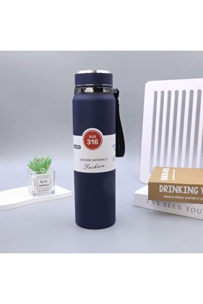 Mira Gift 316 Paslanmaz Çelik 800 ml Katmanlı Lacivert Termos - Sıcak &Soğuk
