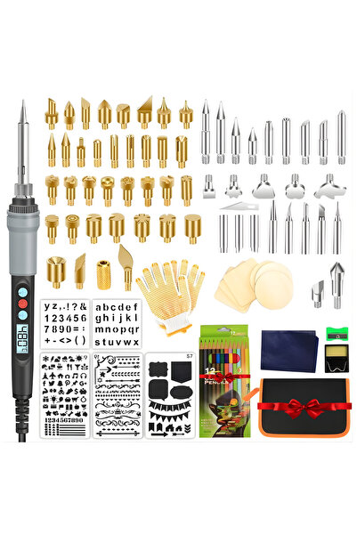 OEM Κιτ πυρογραφίας και συγκόλλησης, 110 τεμαχίων, ρυθμιζόμενη θερμοκρασία 18...