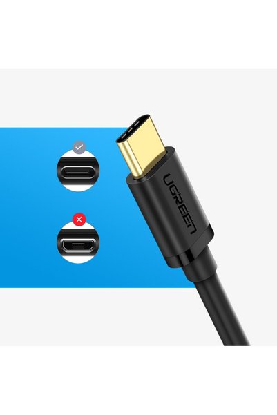 Ugreen Cablu adaptor OTG (30701) USB 3.0 la Type-C, până la 5 Gbps, 15 cm - Negru