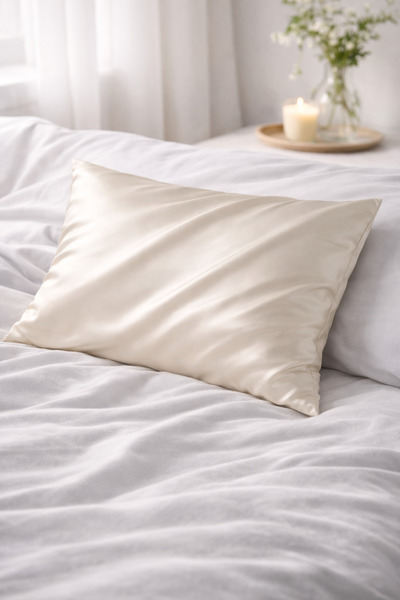Defne&Apollon İpekçilik 100% Silk Pillowcase 50 X 70 cm - Cream