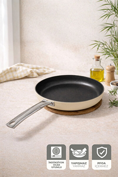 Kitchen Life Gigilli Esperanza Tigaie din Titan 24 cm Crem