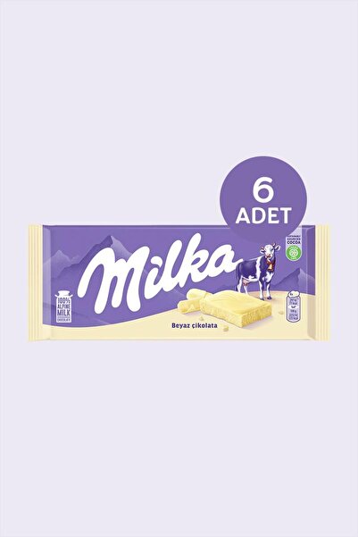 Milka Beyaz Çikolata 80gr - 6 adet