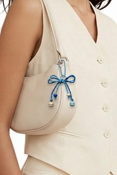 nftart.design الجرس و مرصّع بالخرز فيونغ حقيبة تشارم سلسلة مفاتيح