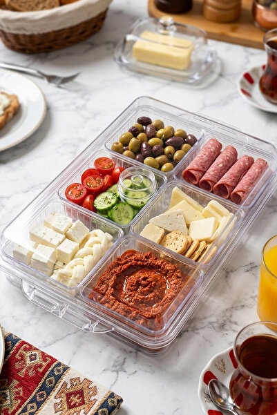 Nuha Home 6’lı Kahvaltılık Sunum Seti & Saklama Kabı