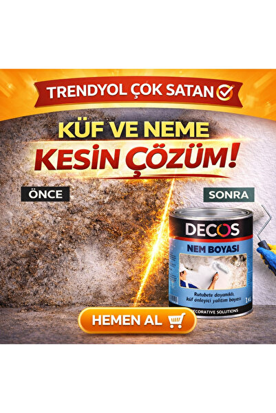 DECOS Nem Boyasi - Rutubet ve Küf Önleyici Yalıtım Boyası