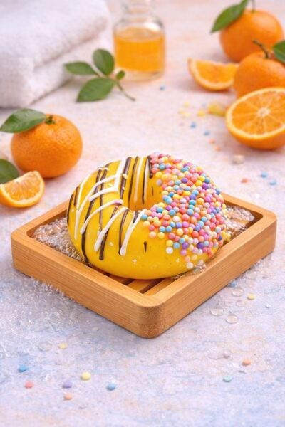 KASH Vegan El Yapımı Doğal Portakal Donut Sabun | Cilt Dostu, Şık ve Eğlencel...
