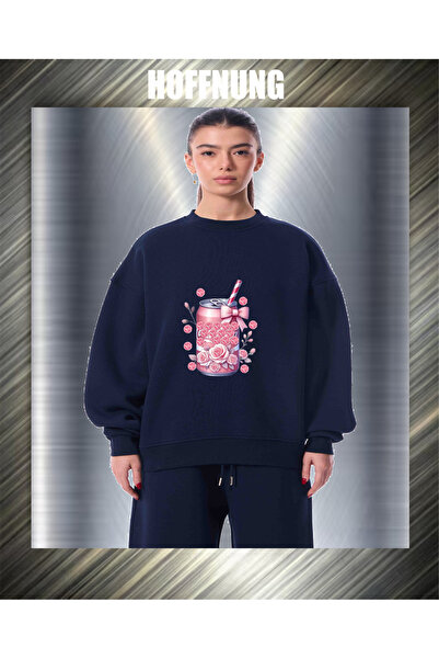 HOFFNUNG سويت شيرت قطن lu Oversize Spirit مطبوع بغطاء رأس ذو ياقة مريحة للجنسين