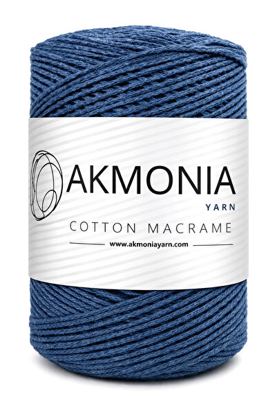 Akmonia Makrome Pamuklu Örgü 250GR ip Zincir 2mm Çanta ipi ,Supla ip ,Ev Deko...