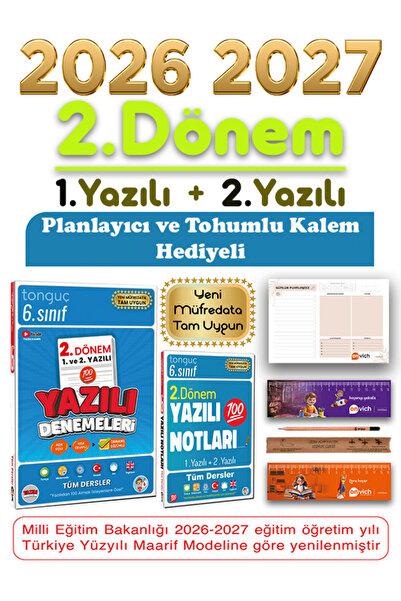 Tonguç Yayınları 6. Sınıf 2. Dönem Yazılı Denemeleri - 2. Dönem Yazılı Notlar...