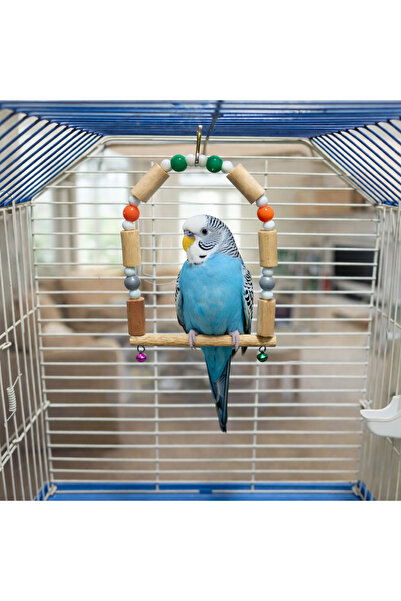 Wooden Bird Muhabbet Kuşu Swing - Model 3