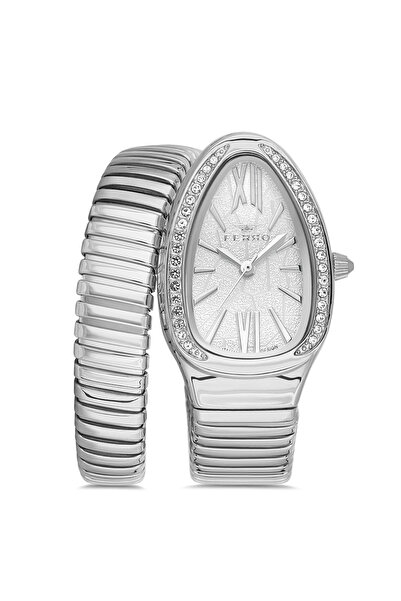 FERRO Silver Steel Cord Women Wrist Watch Fl40154A-A 3Atm Waterproof 2 Year G...