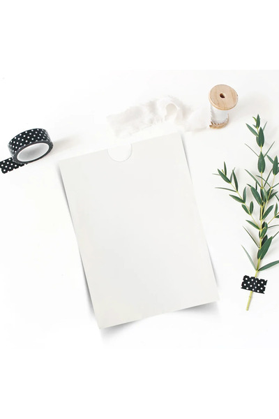 GNDR 13x18-Kapaksız Beyaz Davetiye Zarfı (50 Adet)