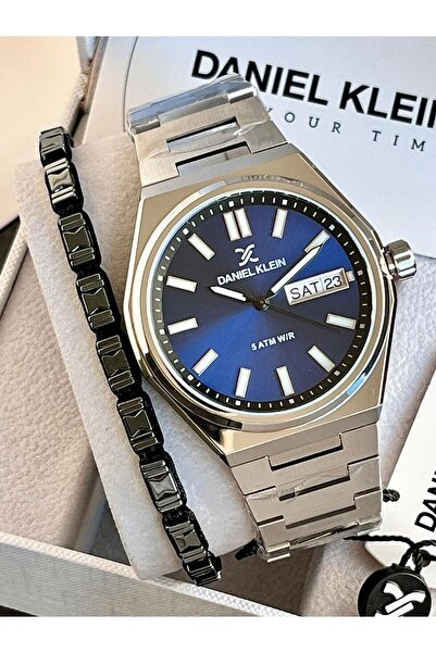 Daniel Klein Orjinal Gün ve Tarih Göstrgeli 5 Atm Su Geçirmez Çelik Erkek Kol...