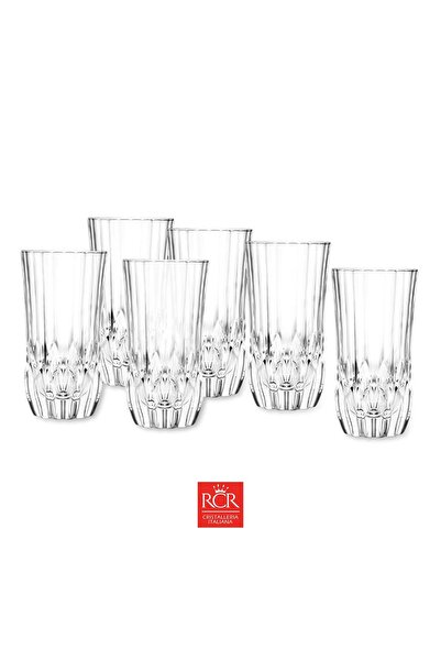 RCR 6-Piece Adagio Classic Hi-Ball Tumbler Glass Set. Capacity 370ml. / 259340