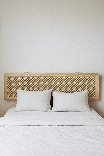 Luxora Mobilya Doğal Masif Ahşap Yatak Karyola Başlığı