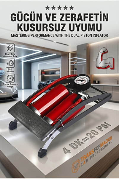 ModaCar Ayaktan Çift Pistonlu Lastik Şişirme Pompası 425582