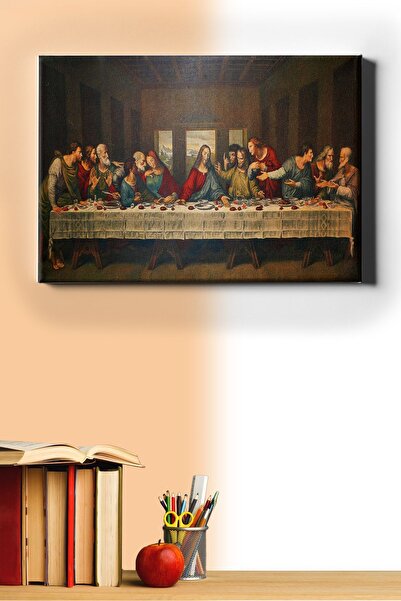 WebStyle Sayılarla Boyama Seti Kasnaklı Son Akşam Yemeği 50 X 65 Cm