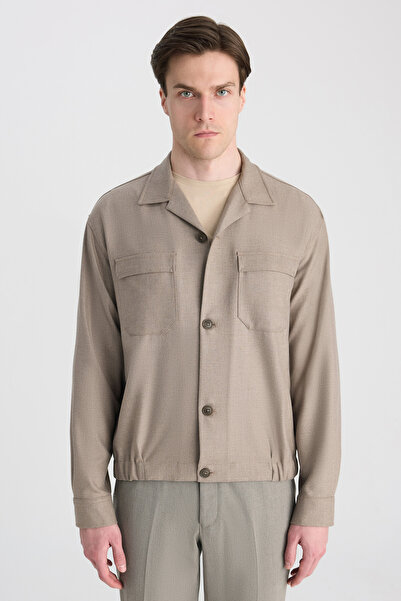 Twn Relaxed Mink Knitted Shirt Jacket