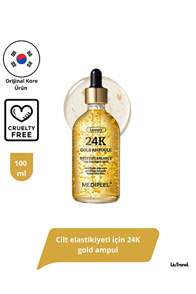 Medipeel Luxury 24k Gold Ampoule 100 ml Cilt Elastikiyeti Için 24k Altın Içer...