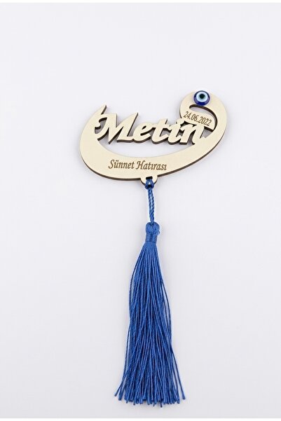 GÜVEN Ahşap Vav Harfi Sünnet Magnetleri Nazar Boncuklu 24 Adet