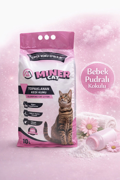 Miner CAT Kedi kumu 10 Lt bebek pudra kokulu
