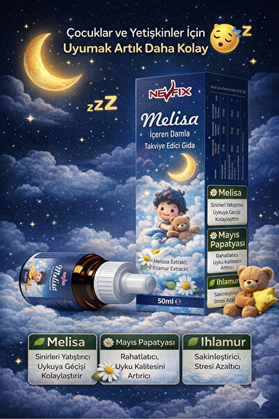 Nevfix Melisa Papatya Ihlamur Night Bitkisel Uyku Damlası 50 ml