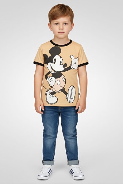 Disney تيشيرت قصير الأكمام للأطفال الصغار، مطبوع عليه رسومات ميكي وأصدقائه، ل...